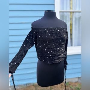 Off the shoulder crop top